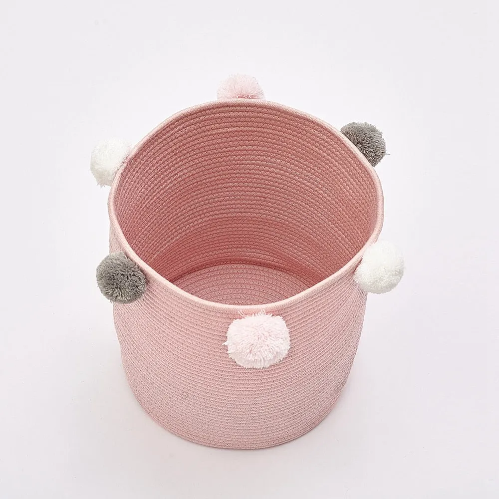 Storage Baskets with Pom-Poms