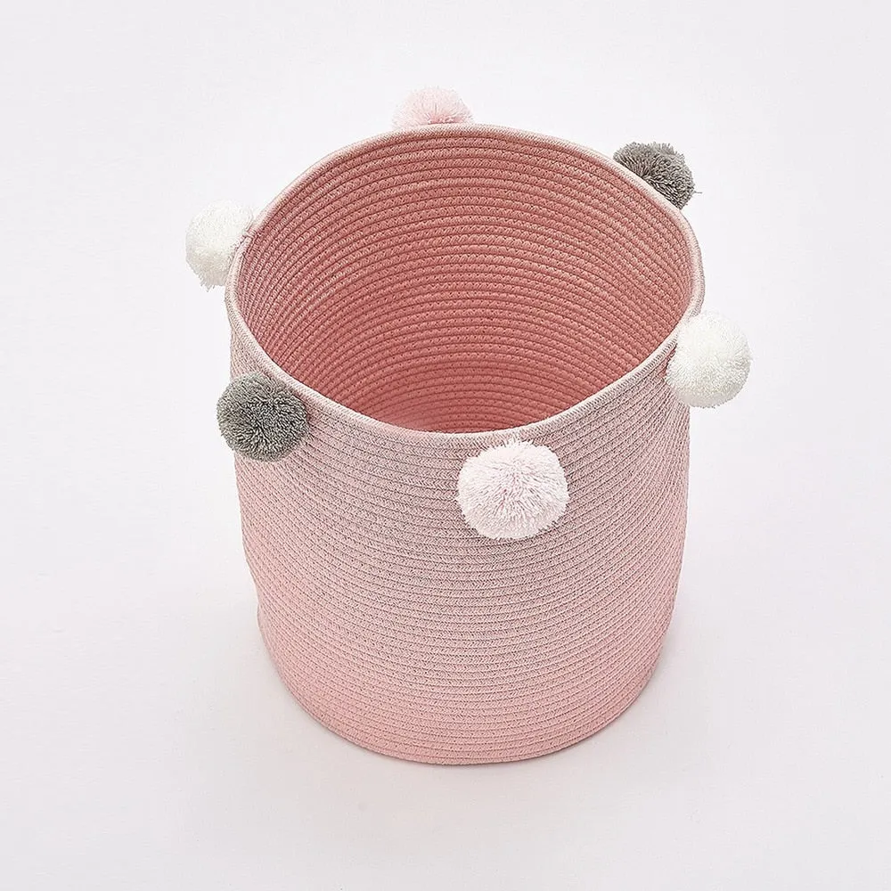 Storage Baskets with Pom-Poms