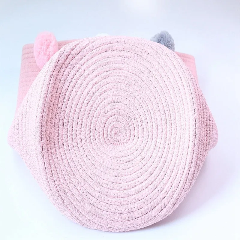 Storage Baskets with Pom-Poms