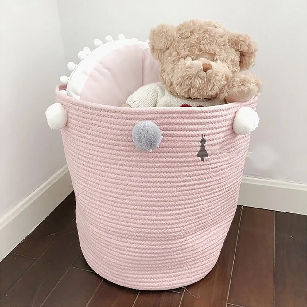 Storage Baskets with Pom-Poms