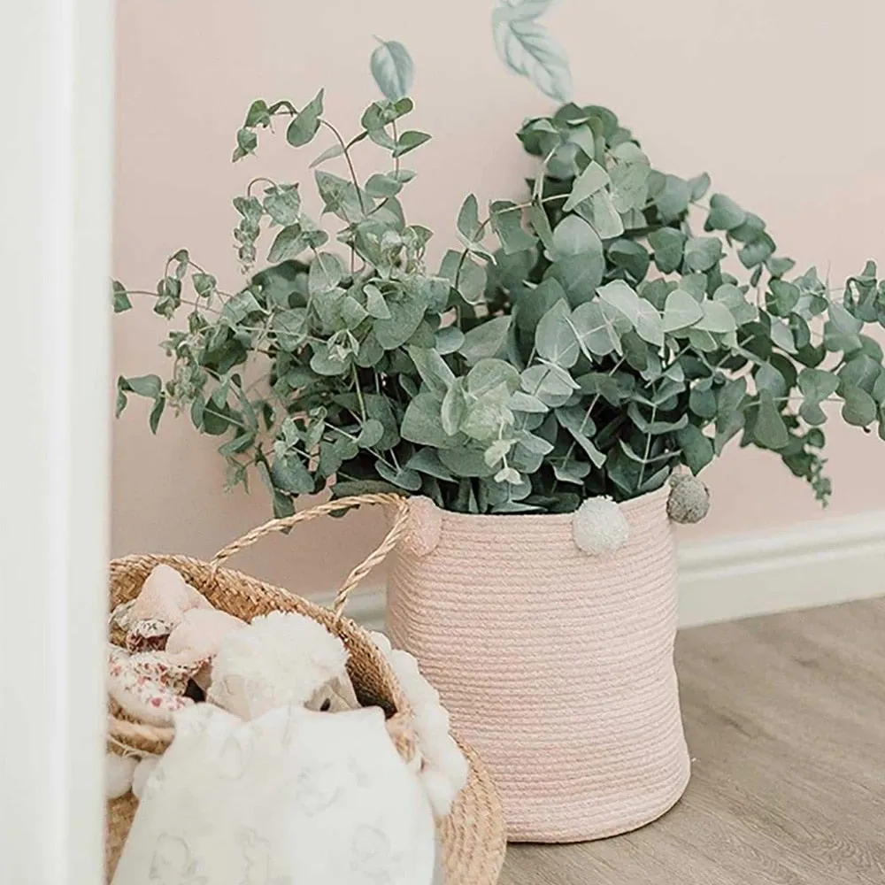 Storage Baskets with Pom-Poms