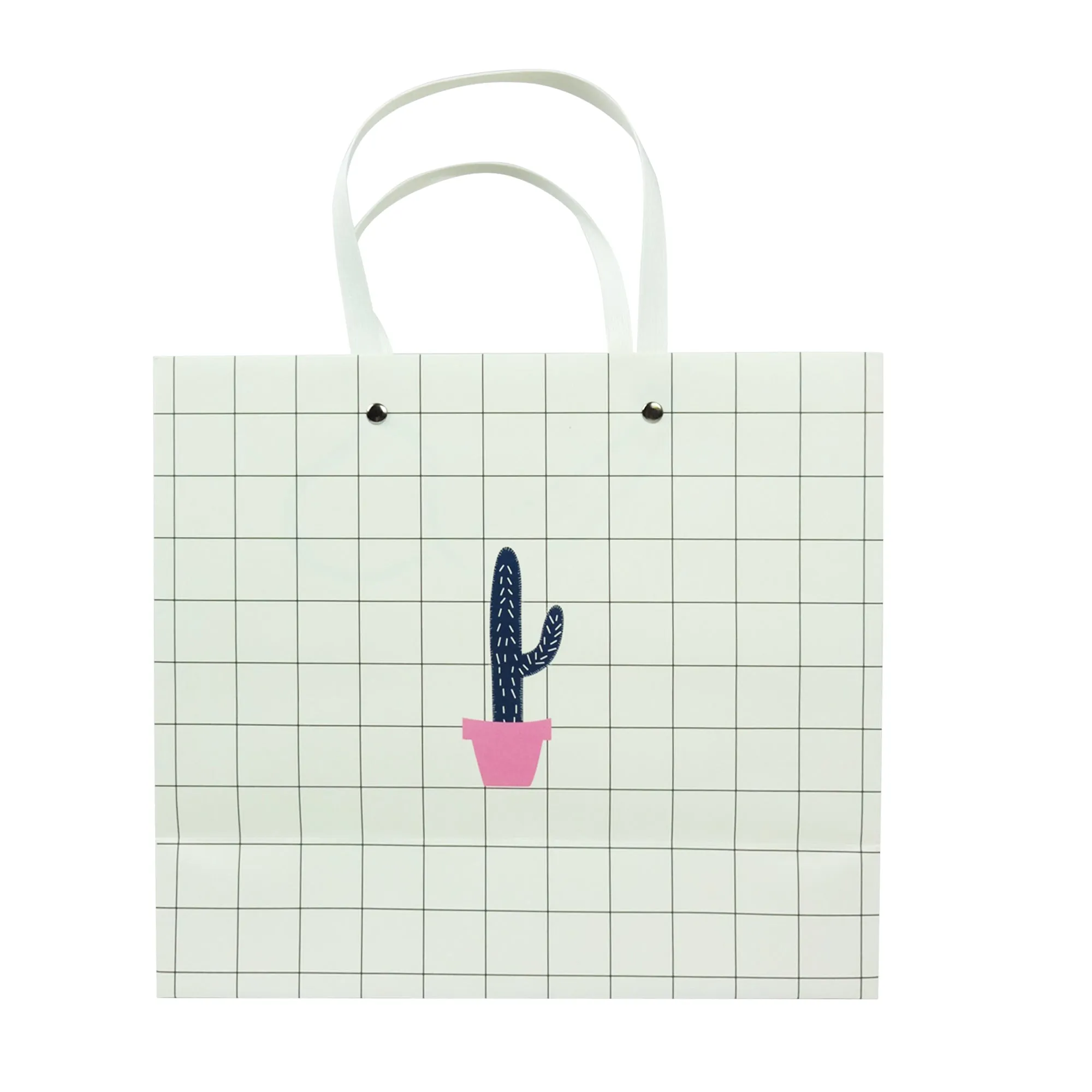 Stylish Cactus Themed Gift Bags - Set Of 4