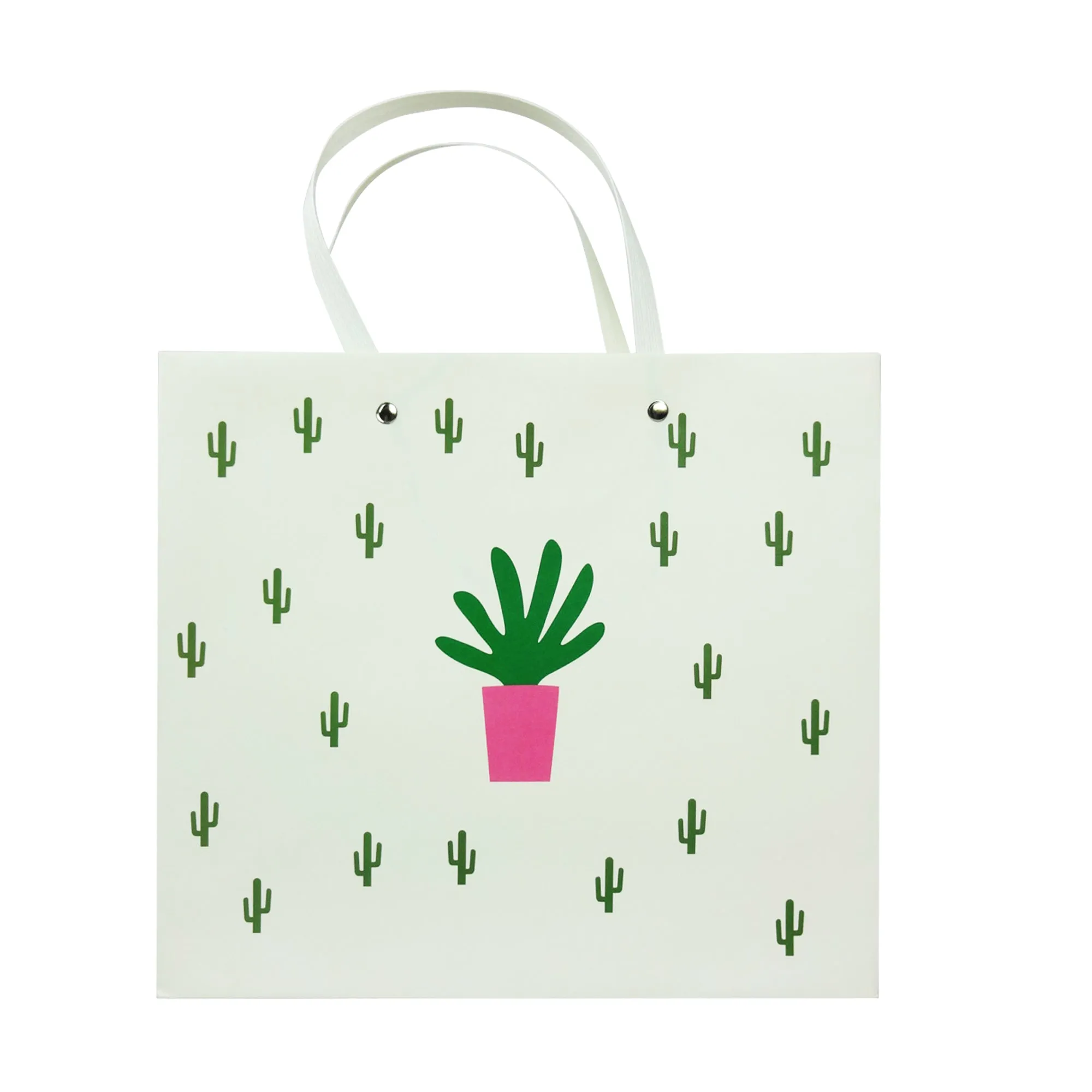 Stylish Cactus Themed Gift Bags - Set Of 4