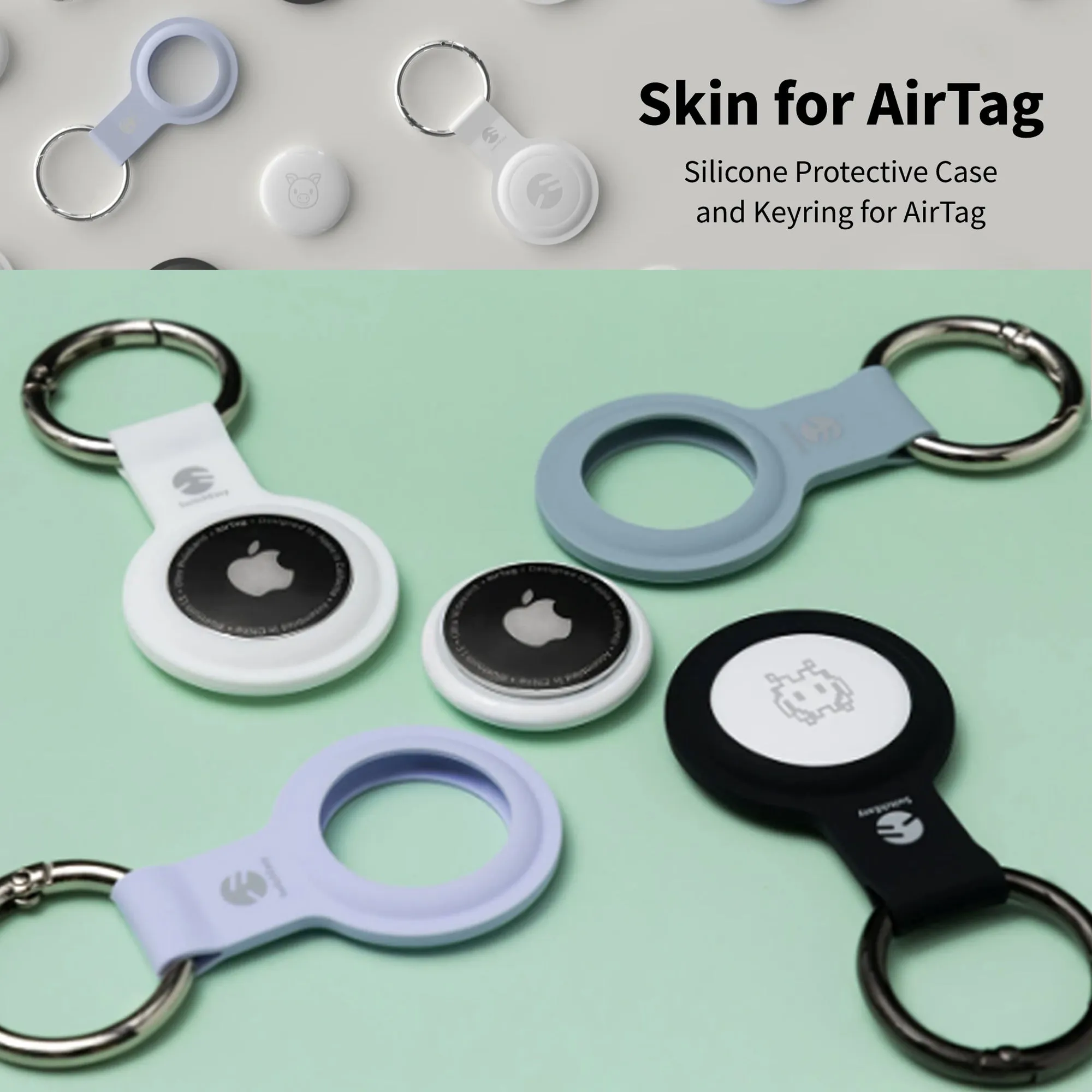 SwitchEasy Skin Case For AirTag - Black (Barcode: 4895241101311 )