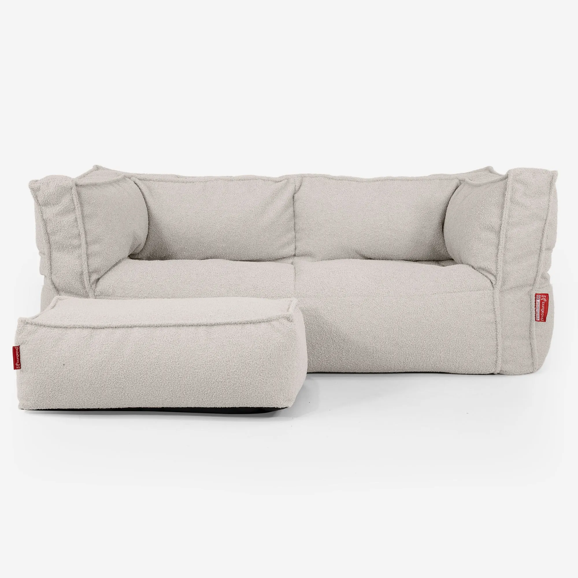 The 2 Seater Albert Sofa Bean Bag - Boucle Ivory