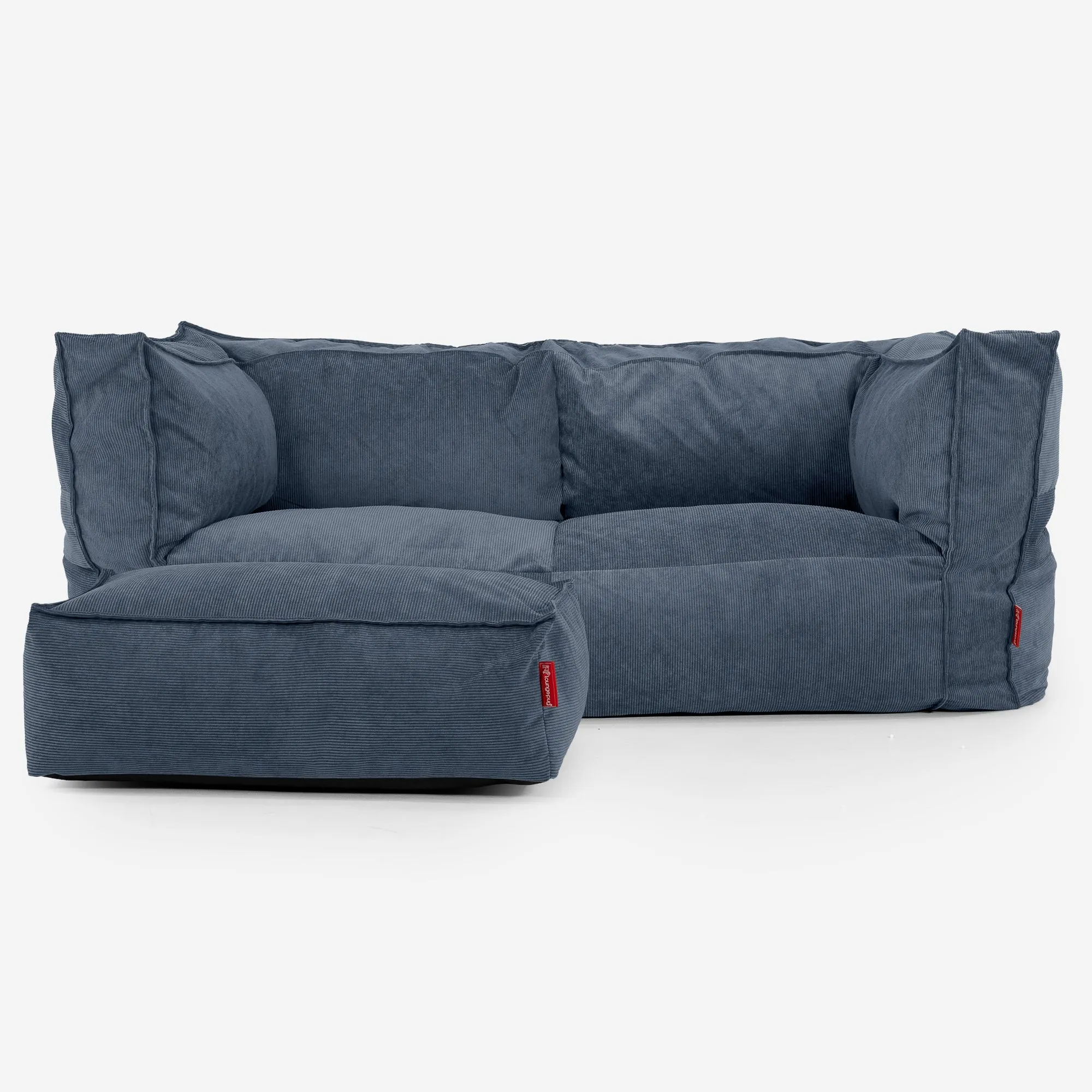 The 2 Seater Albert Sofa Bean Bag - Needlecord Navy