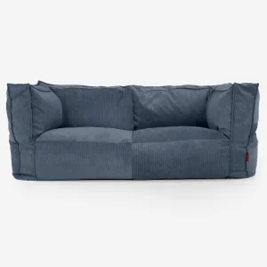 The 2 Seater Albert Sofa Bean Bag - Needlecord Navy