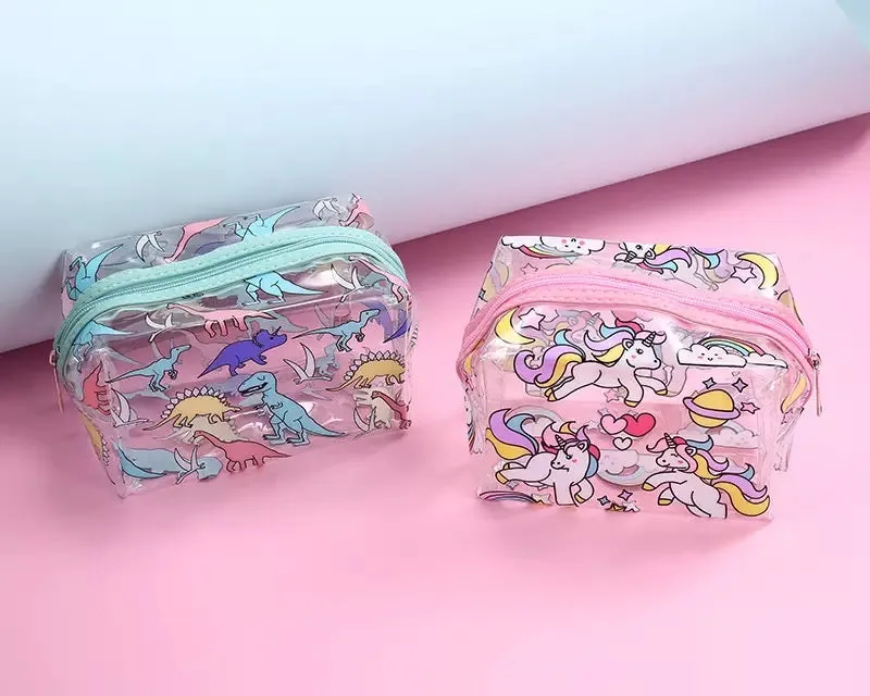Transparent Unicorn Space Cosmetics Pouch