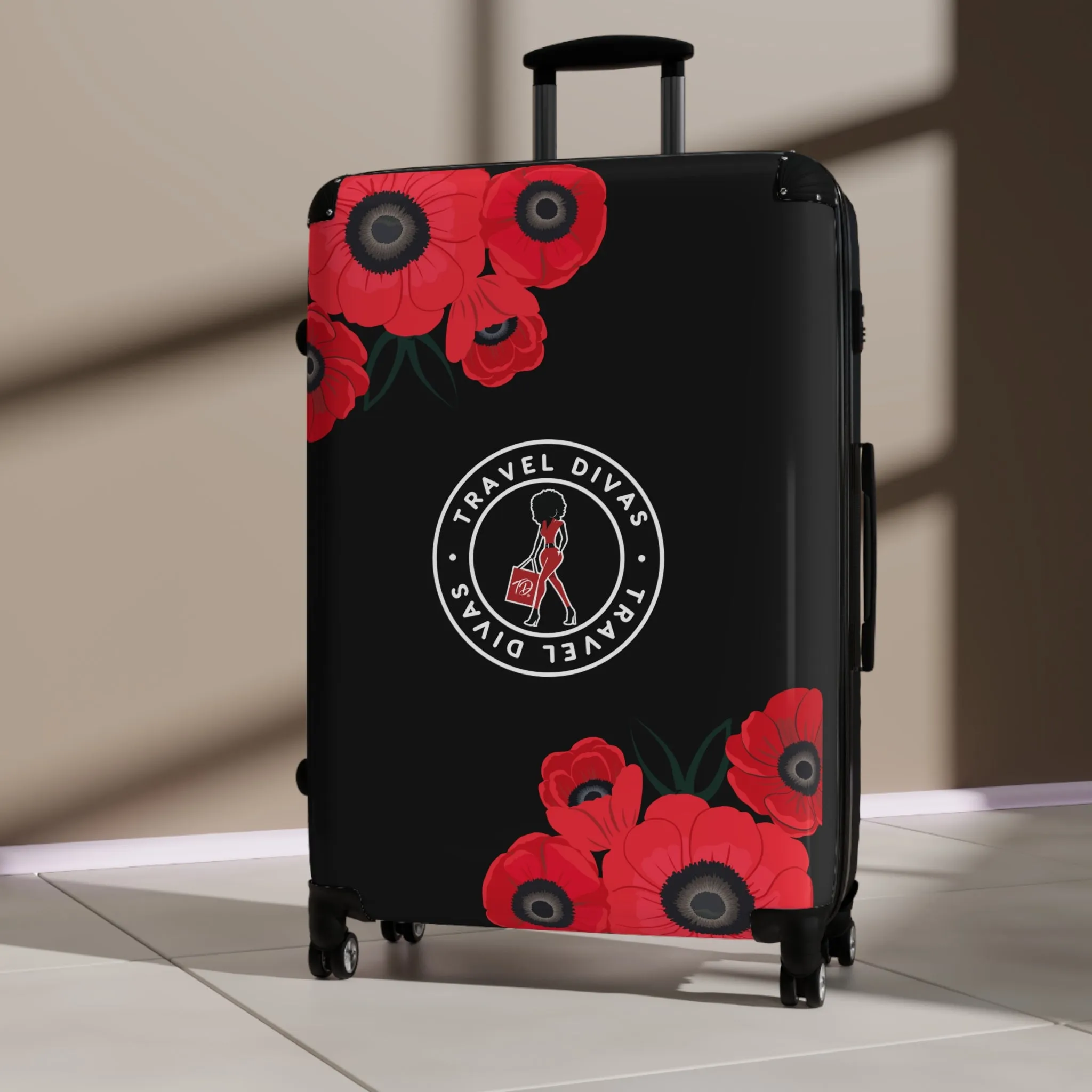 Tulips Black Suitcases
