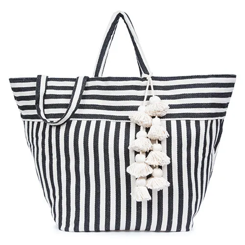 Valerie Beach Bag Organic Tassel Indigo