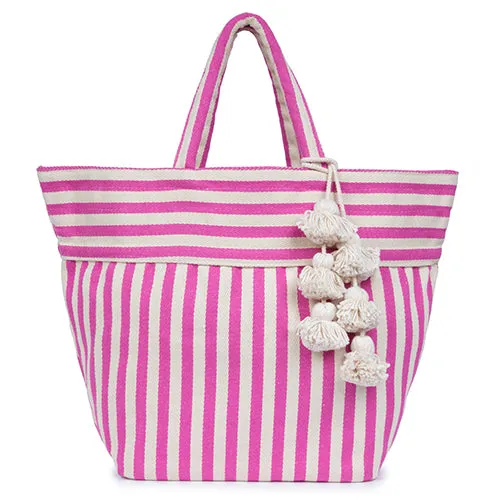 Valerie Tote Organic Tassel Pink