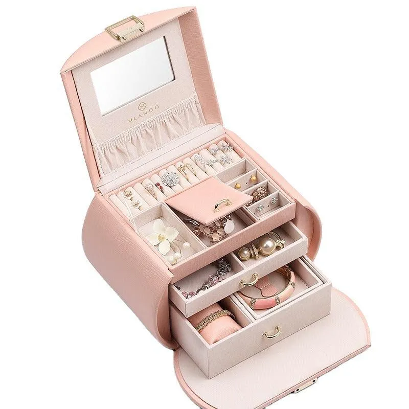 Vilando jewelry box ins wind multi-layer large capacity necklace