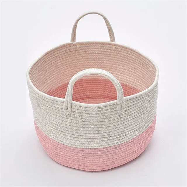 Woven Cotton Rope Storage Basket