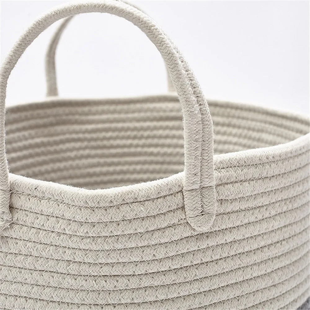 Woven Cotton Rope Storage Basket