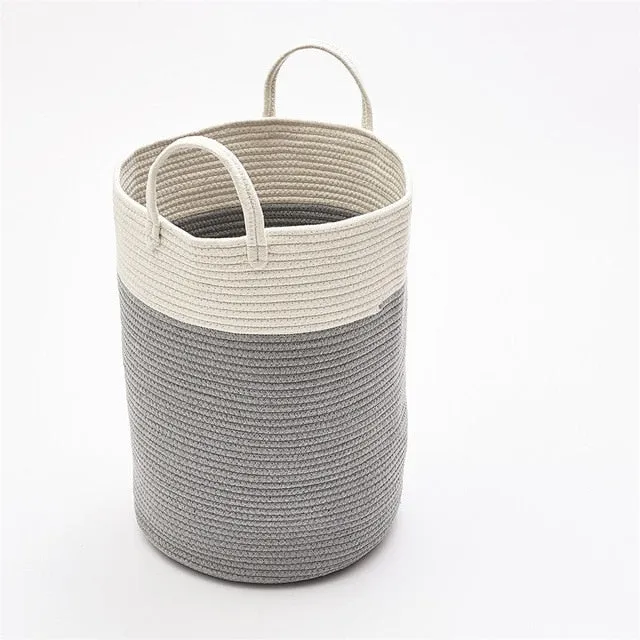 Woven Cotton Rope Storage Basket