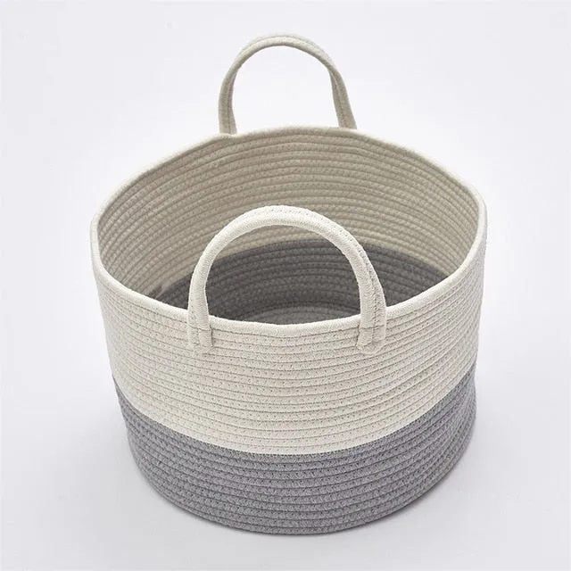 Woven Cotton Rope Storage Basket